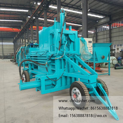 Coconut fiber baling machine