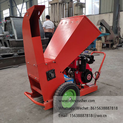 Small gasoline-powered branch shredder