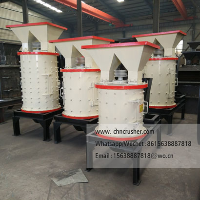 Vertical glass crushing machine