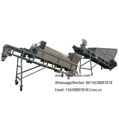 Mushroom bag crushing and separation machine