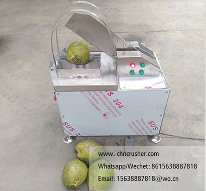 Coconut splitting machine