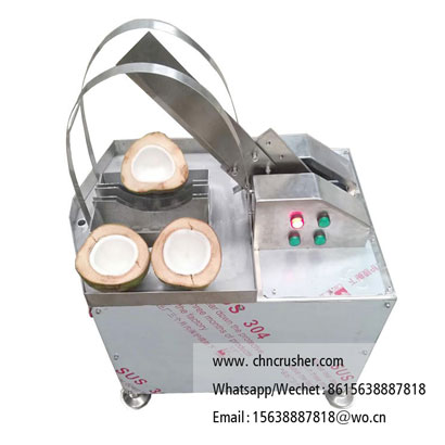 Coconut splitting machine