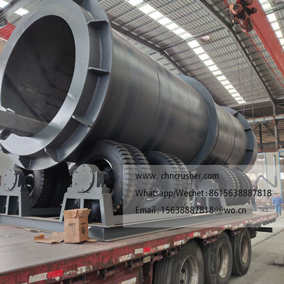 Rotary drum wood debarking machine