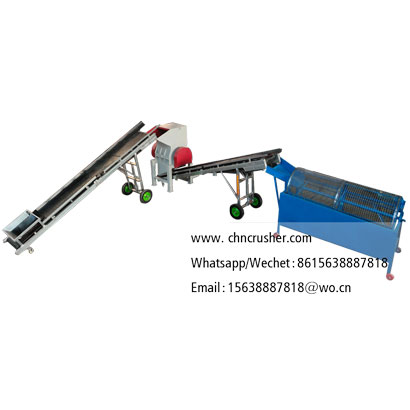 Pine bark crushing and screening production line