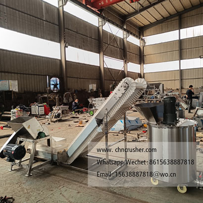 Integrated Industrial Ice Crushing, Conveying, and Mixing Line