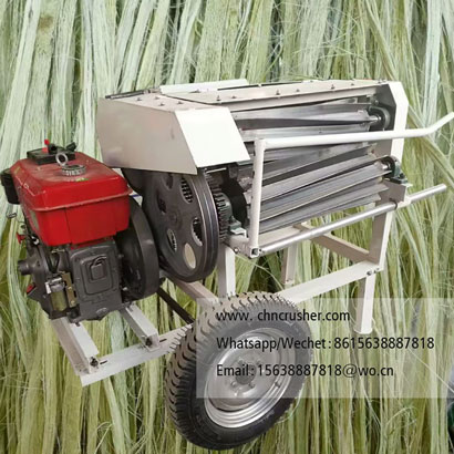 Diesel-powered hemp fiber extraction machine