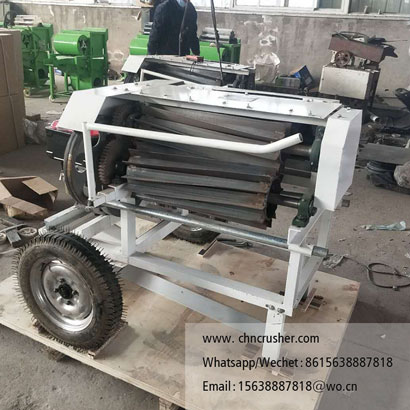 Diesel-powered hemp fiber extraction machine
