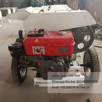 Diesel-powered hemp fiber extraction machine
