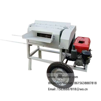 Diesel-powered hemp fiber extraction machine