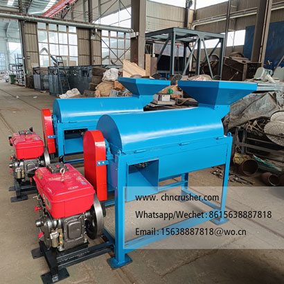 Diesel-powered coconut fiber extraction machine